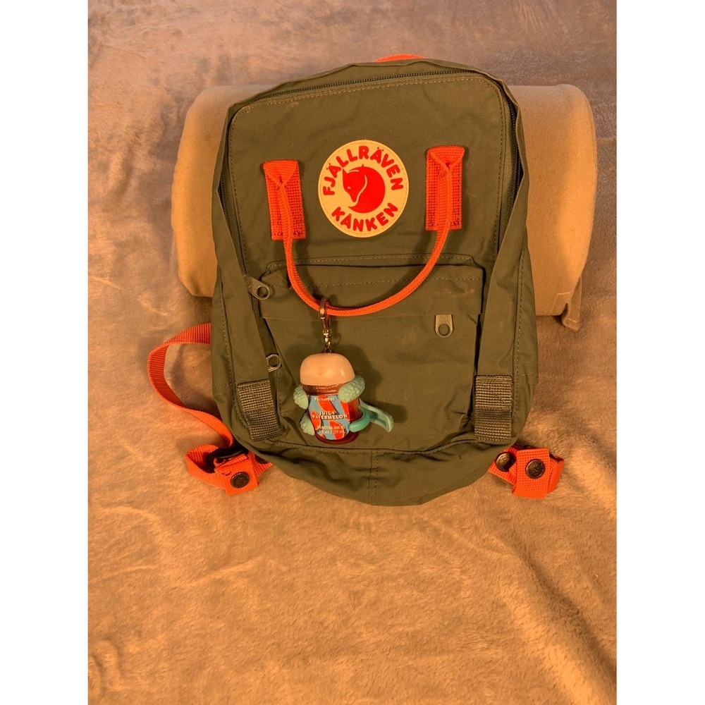 Fjällräven Kånken Mini Backpack 23561 Green Vinylon F Modern Used